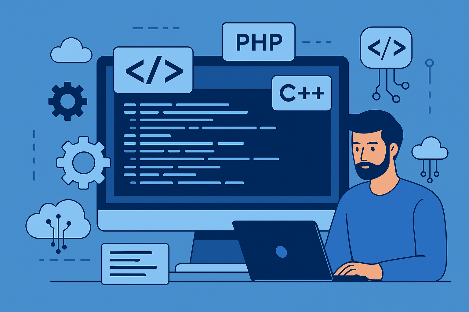 Technology and industrial operations illustration